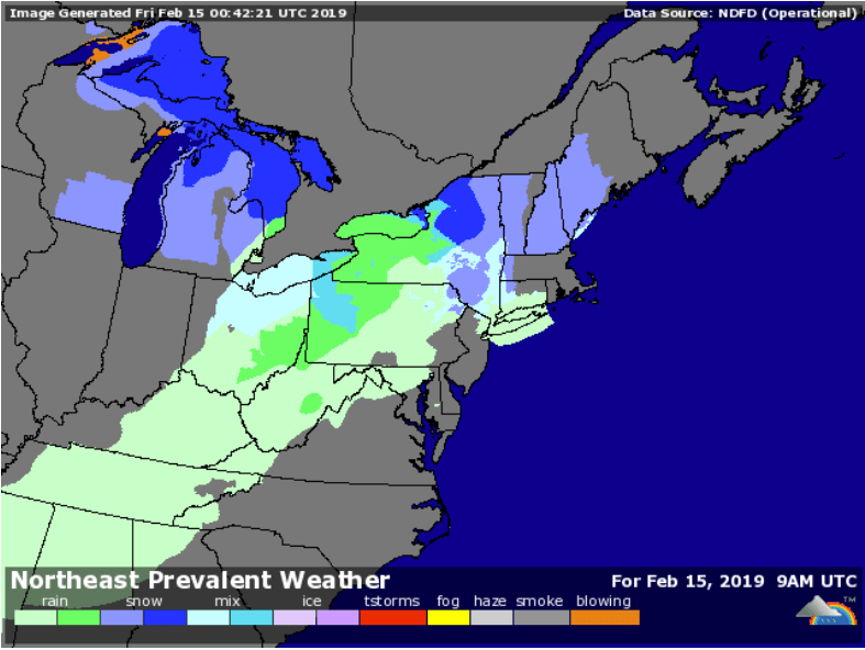 Feb 15 4am weather forecast