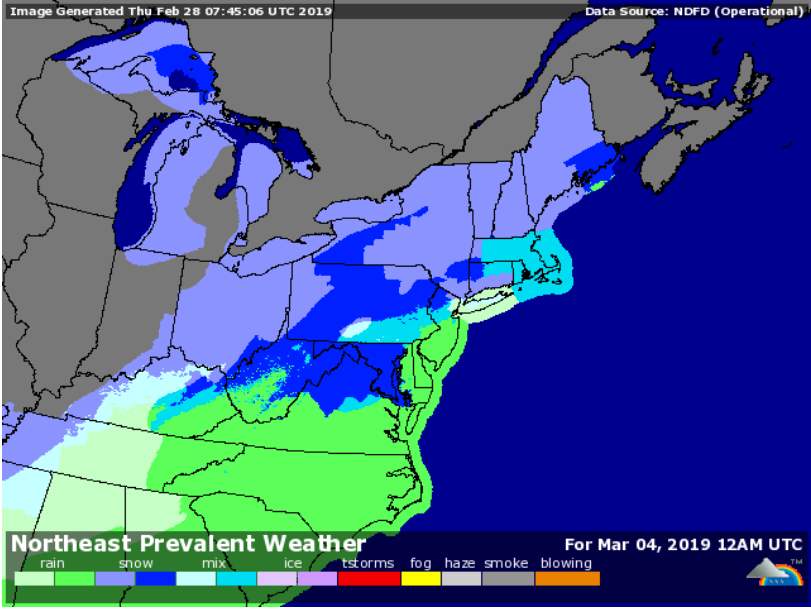 northeast weather 2019-0303-7pm