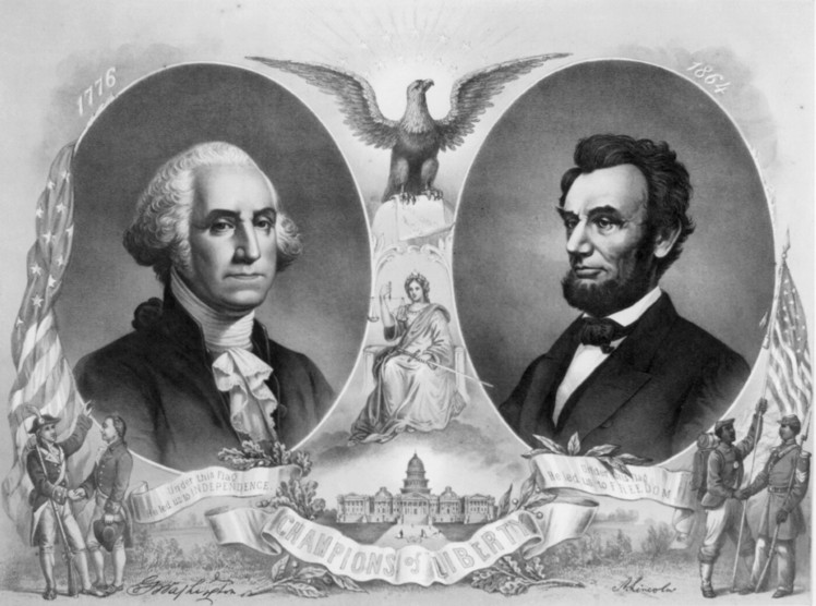 Presidents Washington and Lincoln