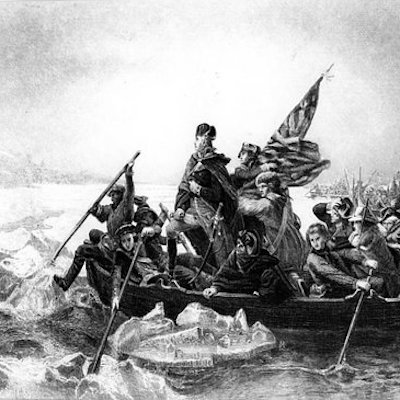 Wasthington crossing Delaware in winter