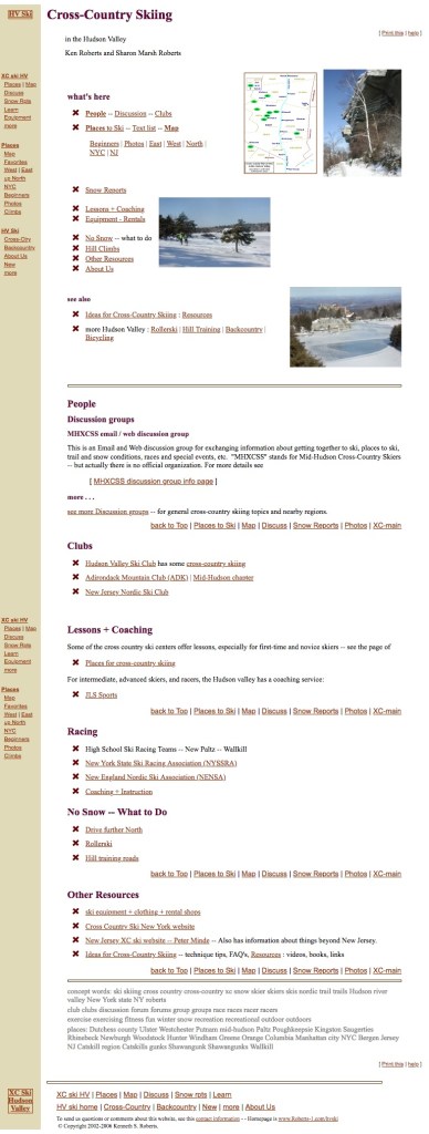Screenshot of Ken Roberts' personal website