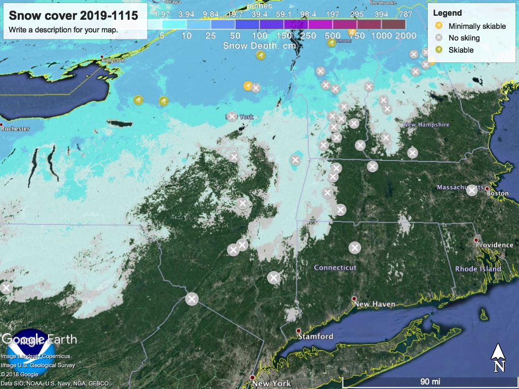 Snow cover in northeast US 2019-1115