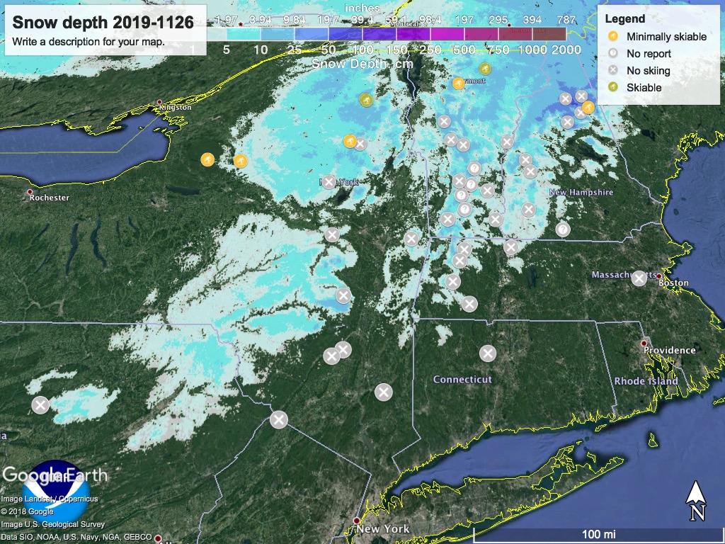Snow depth northeast US 2019-1126