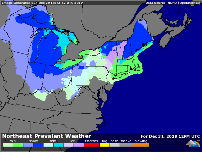 Forecast for 7am Dec. 31