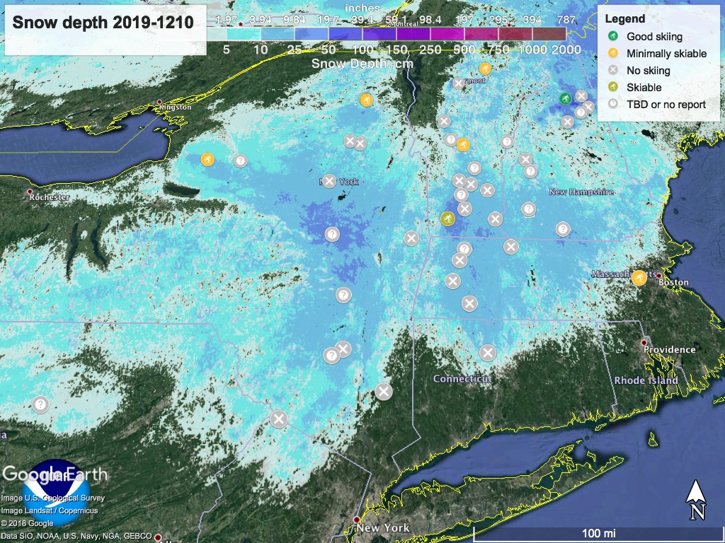 Snow depth northeast US 2019-1210