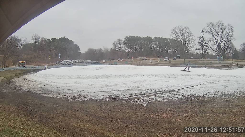Scant snow at Minneapolis' Theodore Wirth Park webcam, November 26 2020
