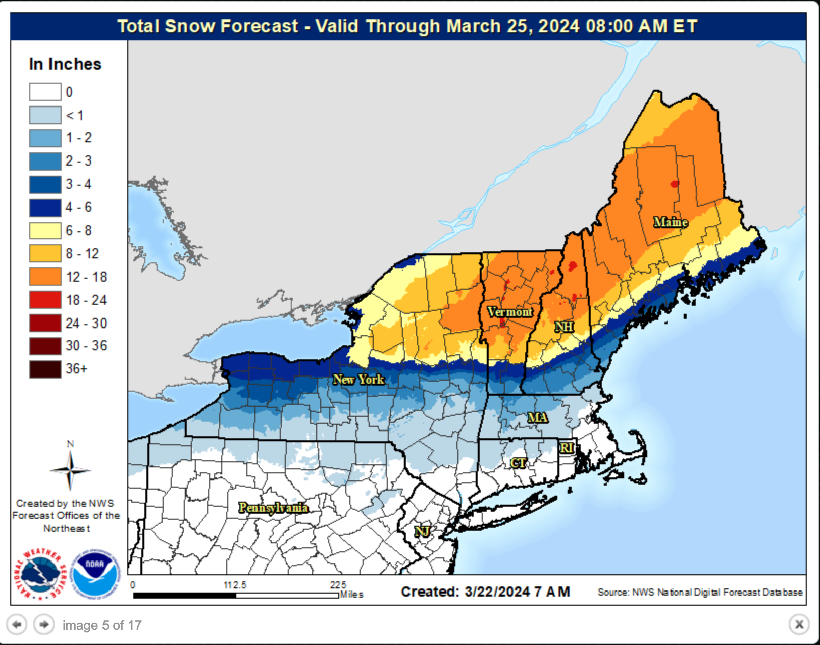 Snow Chart Update 3/22/24 weather update – Across the Snow Line